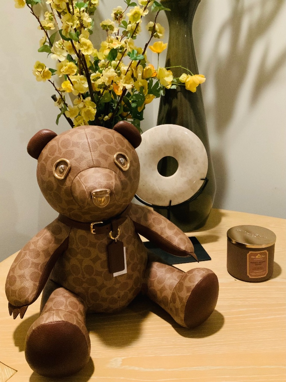 Coach Collectible Bear In Signature Canvas